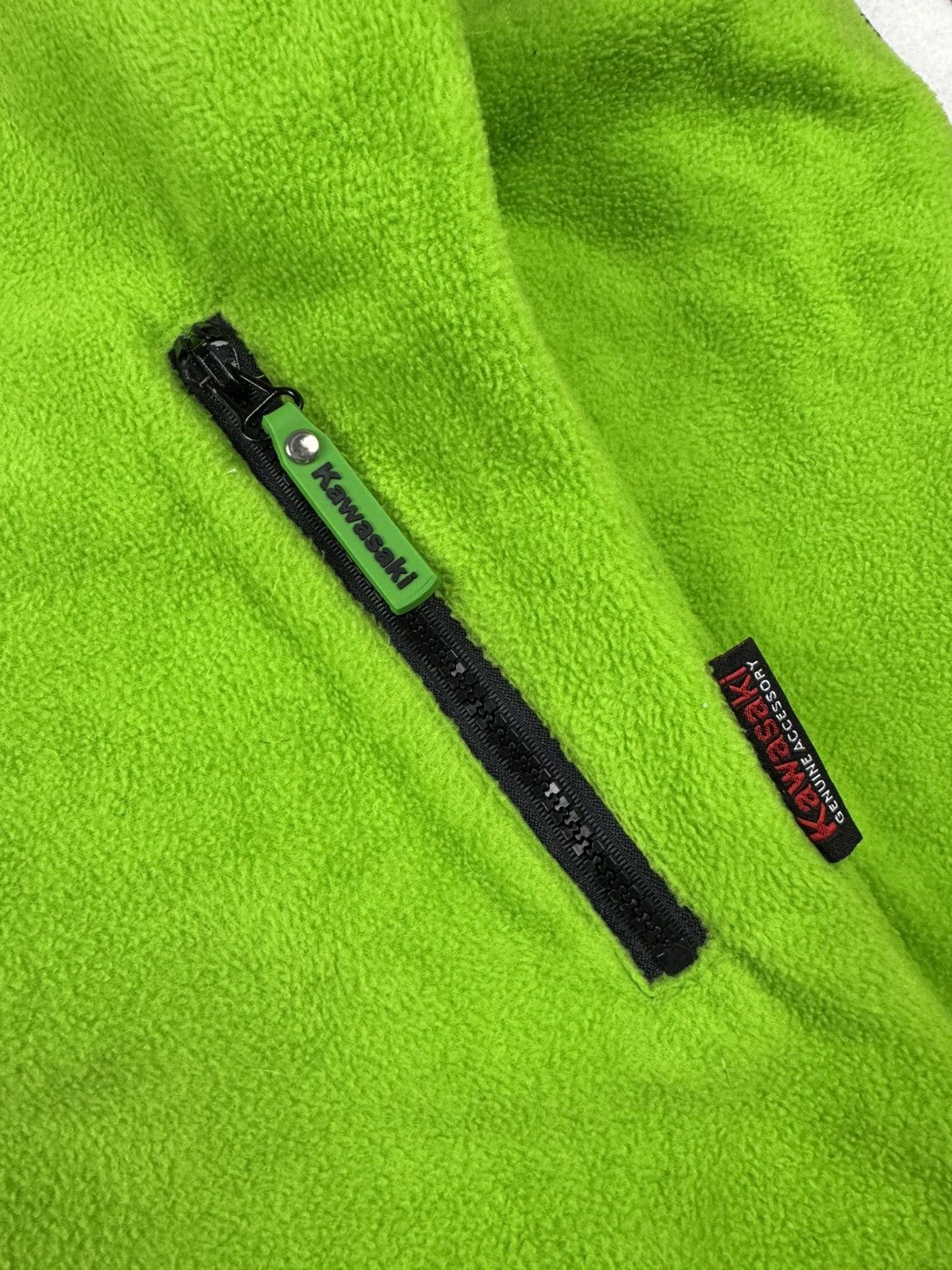 Vintage Vintage 90s Kawasaki racing style sherpa fleece jacket Size L / US 10 / IT 46 - 11 Thumbnail