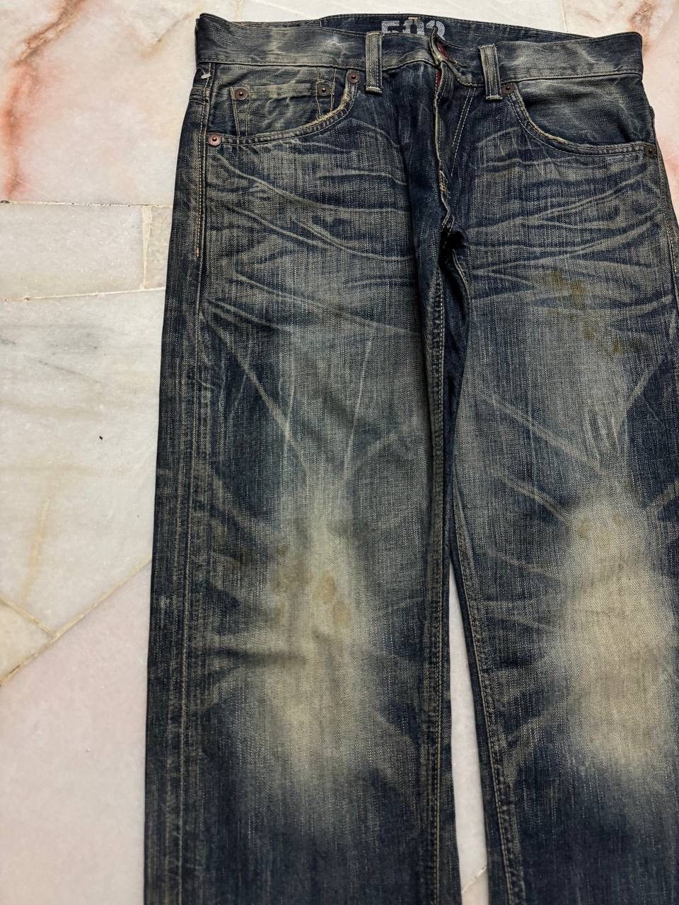 Edwin 💥Insane💥Vtg Edwin Rusty Honeycomb Sick Clawmark Nice Style Size US 31 - 4 Thumbnail