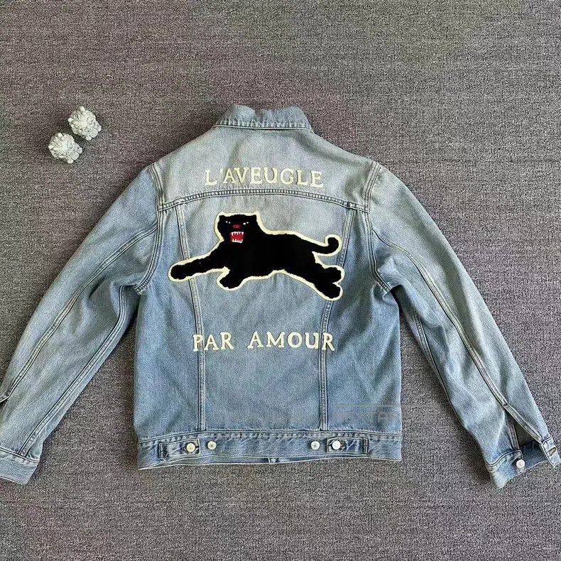 Gucci Gucci Washed light blue embroidered denim jacket Size US S / EU 44-46 / 1 - 2 Thumbnail