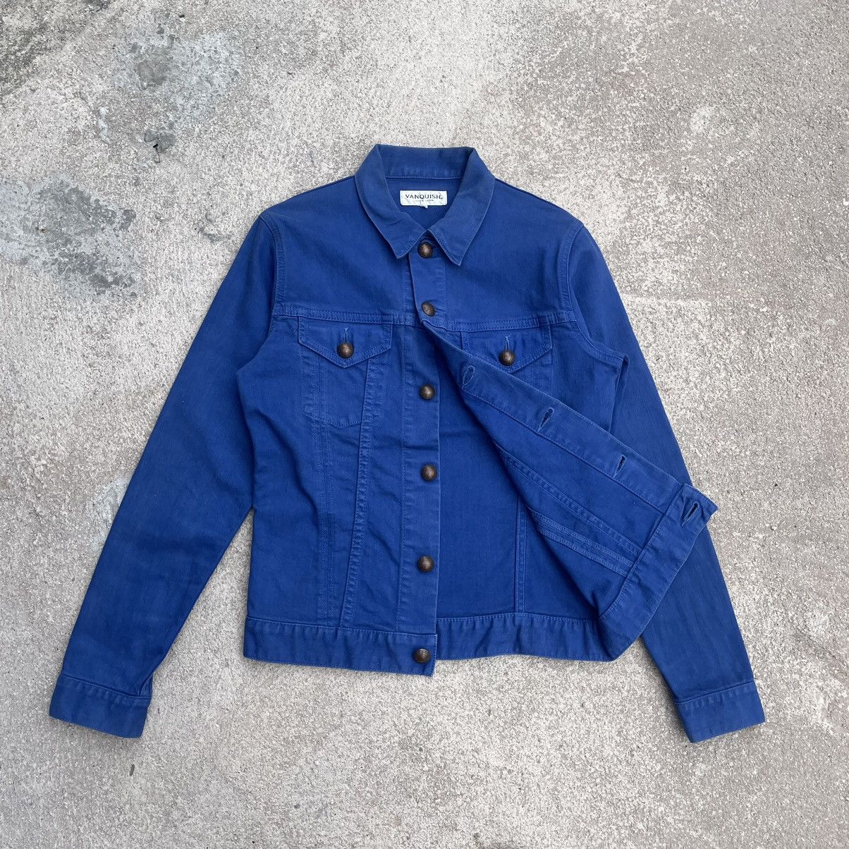 Vanquish “VANQUISH” VINTAGE BLUE DENIM JACKET Size S / US 4 / IT 40 - 3 Thumbnail