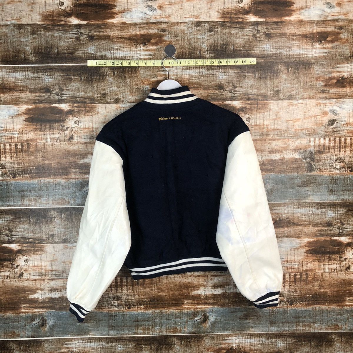 Vintage Blue Asphatt Dark Blue Bombers varsity Jacket #A1757 Size US S / EU 44-46 / 1 - 14 Thumbnail