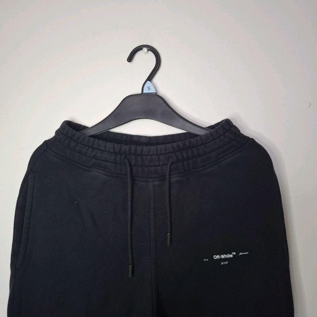 Off-White OFF-WHITE Diagonal Outline Marker Arrows Black Joggers Size US 26 / EU 42 - 3 Thumbnail