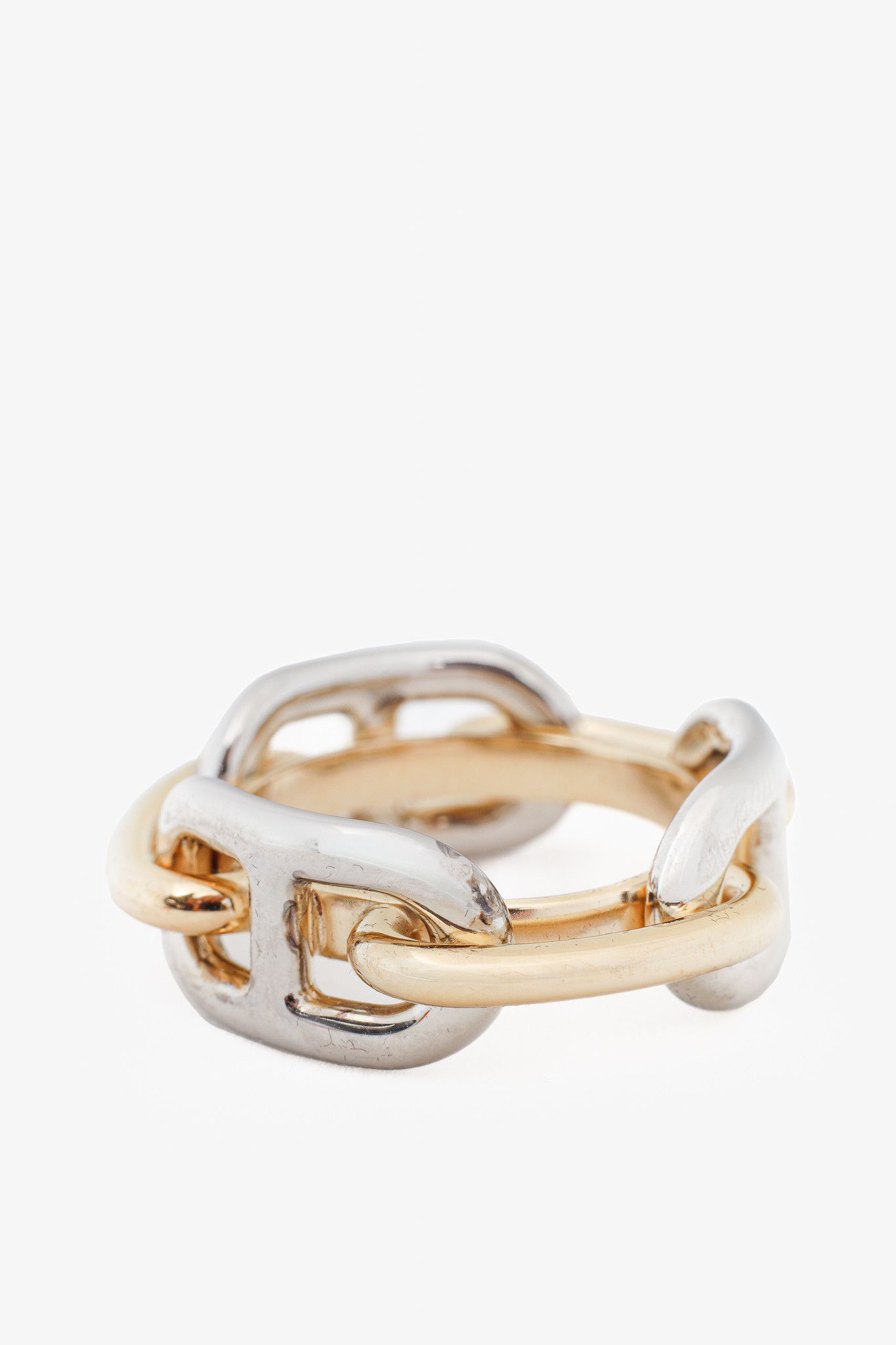 Hermes Hermes Regate Two-Tone Palladium-Plated Scarf 90 Ring Size ONE SIZE - 1 Thumbnail