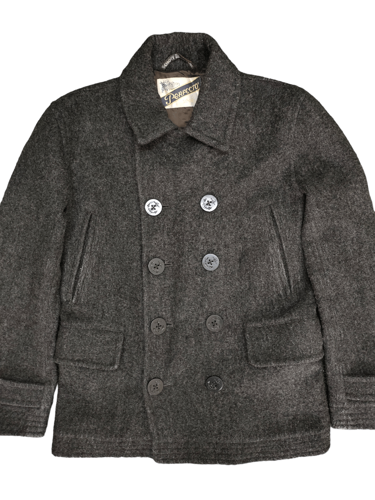 Schott 1990s Perfecto By Schott Nyc Double Breasted Work Jacket Size US M / EU 48-50 / 2 - 2 Thumbnail