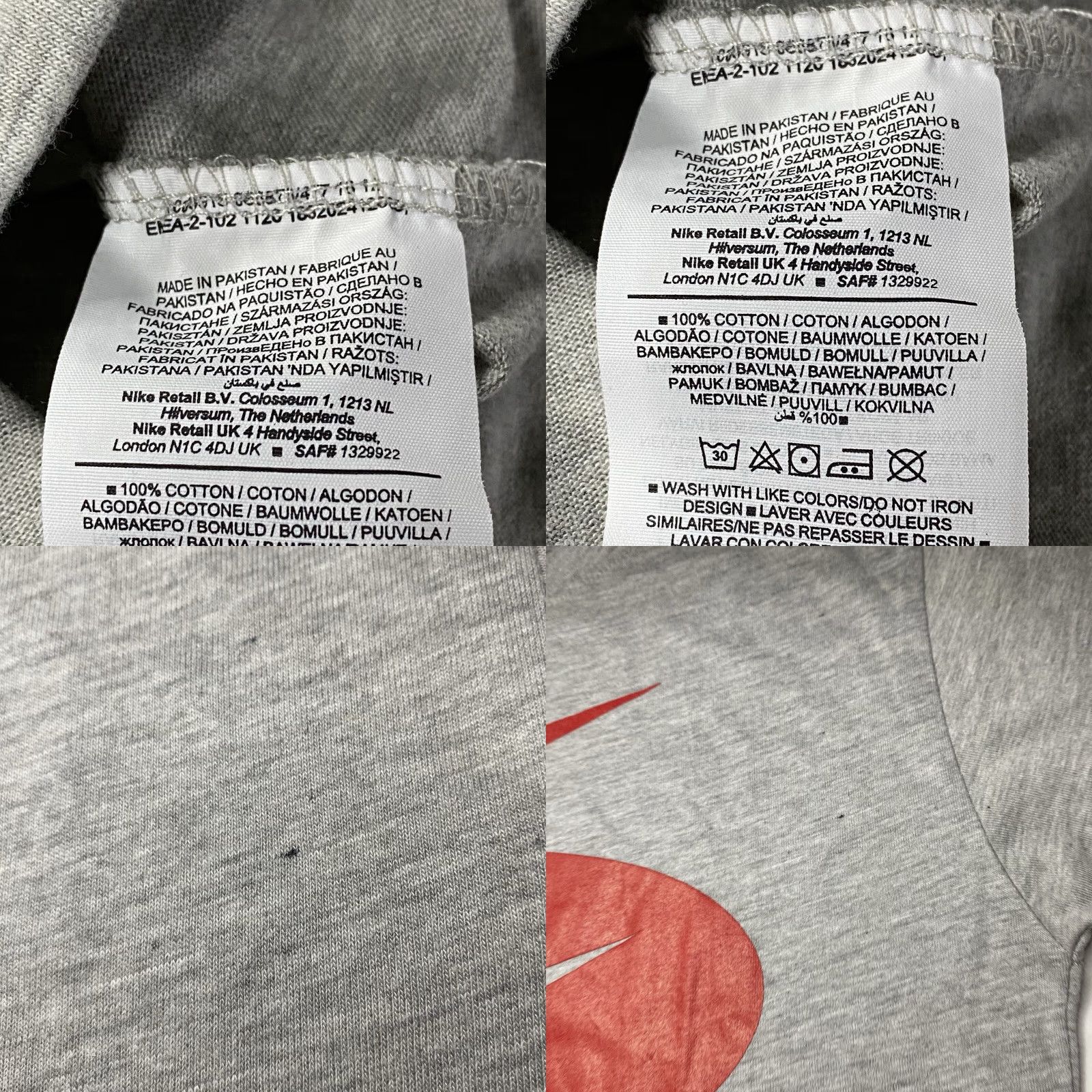 Nike **Nike Tee T-Shirt Gray Small Adult Regular Fit** User: **Gray Small Adult Regular Fit Nike Tee T-Shirt** Size US S / EU 44-46 / 1 - 8 Thumbnail