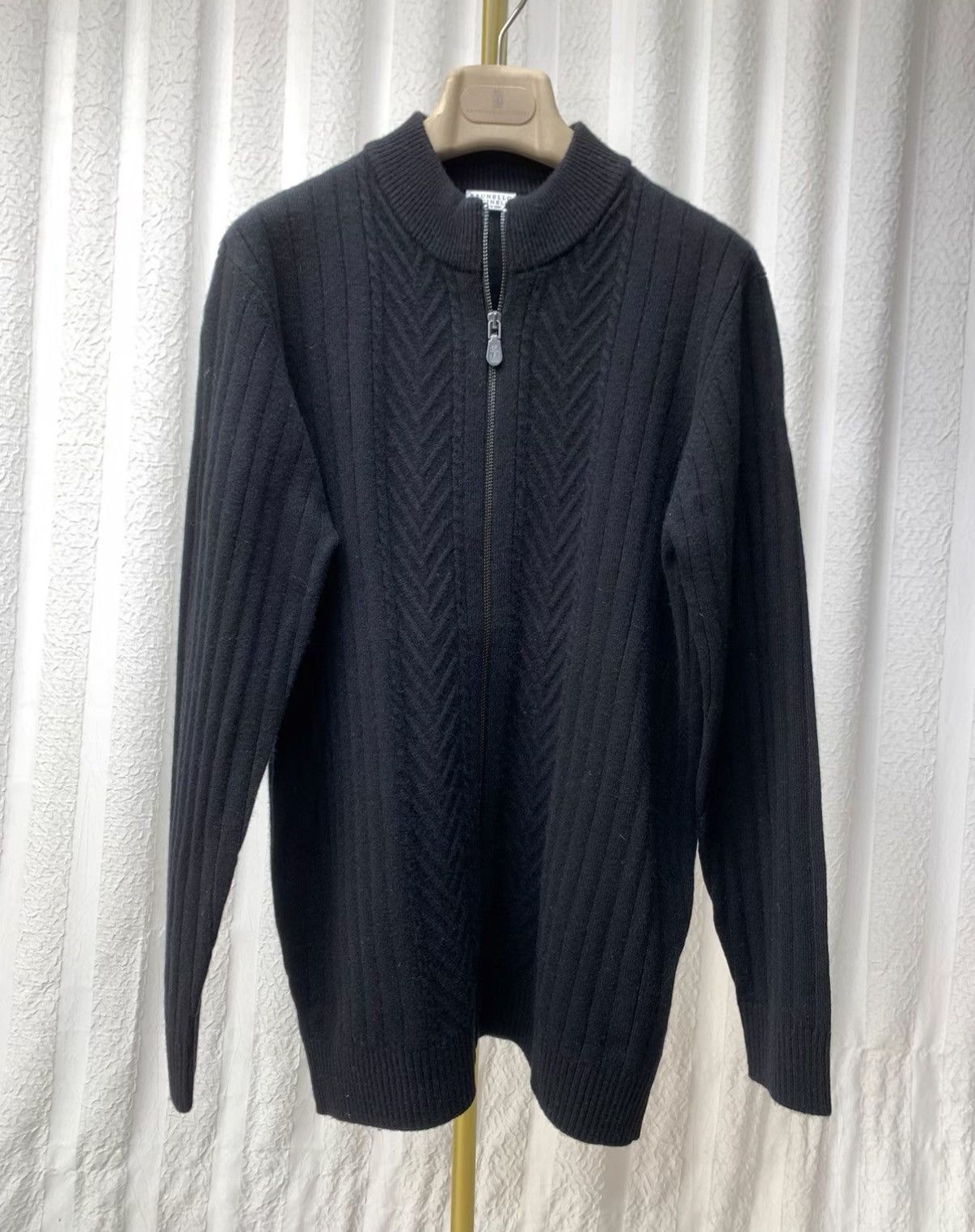 Brunello Cucinelli BRUNELLO CUCINELLI Full-Zip Wool Sweater Size US M / EU 48-50 / 2 - 8 Thumbnail