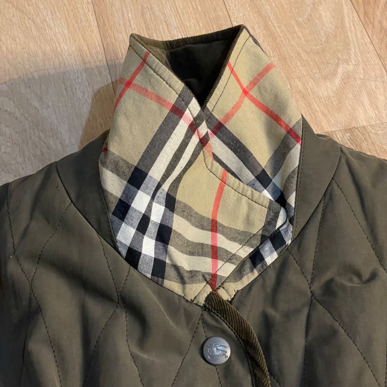 Burberry VINTAGE Burberry Quilted Jacket Nova check Diamond corduroy Size L / US 10 / IT 46 - 5 Thumbnail