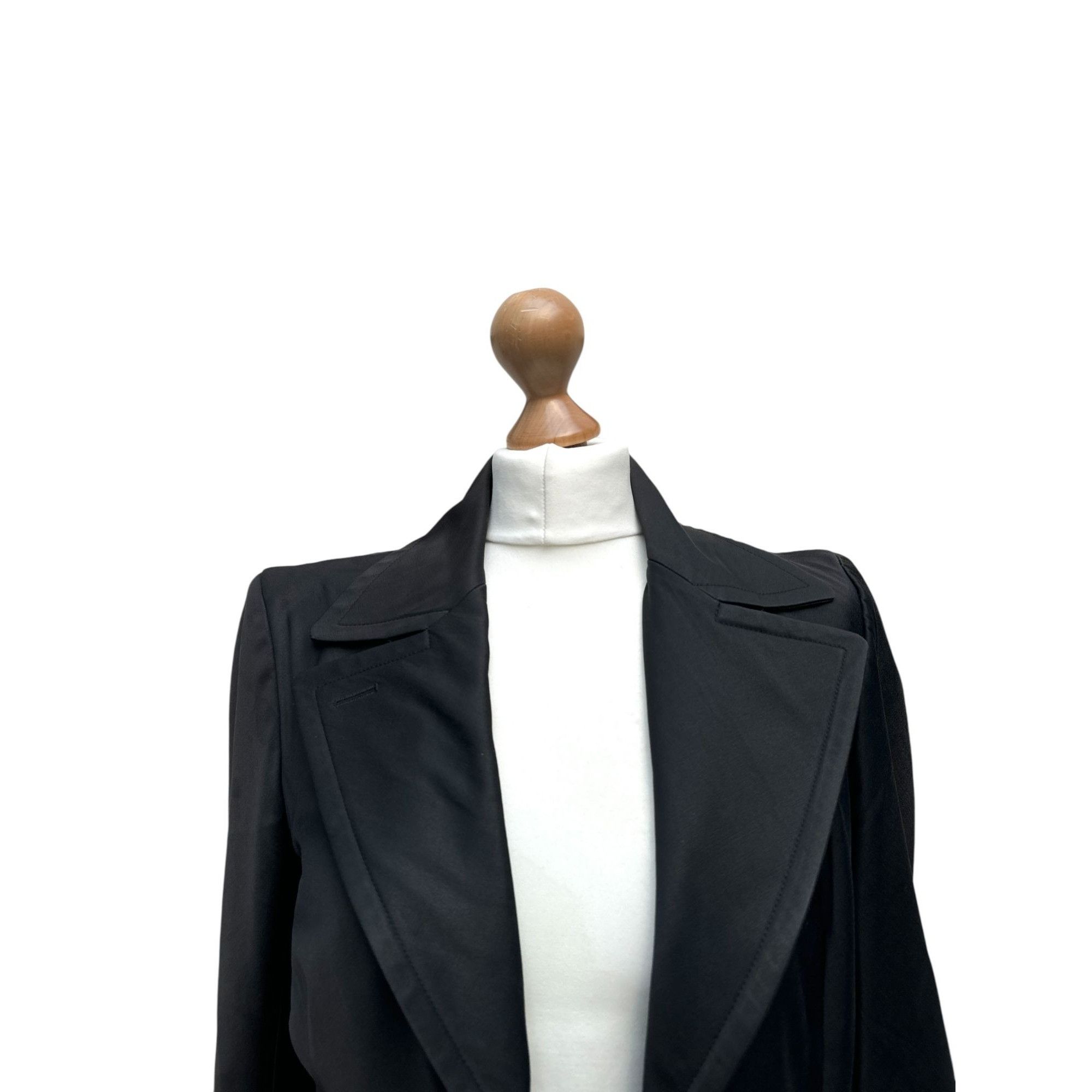 Yves Saint Laurent by Stefano Pilati Sculptural Black Blazer Jacket Size S / US 4 / IT 40 - 3 Thumbnail