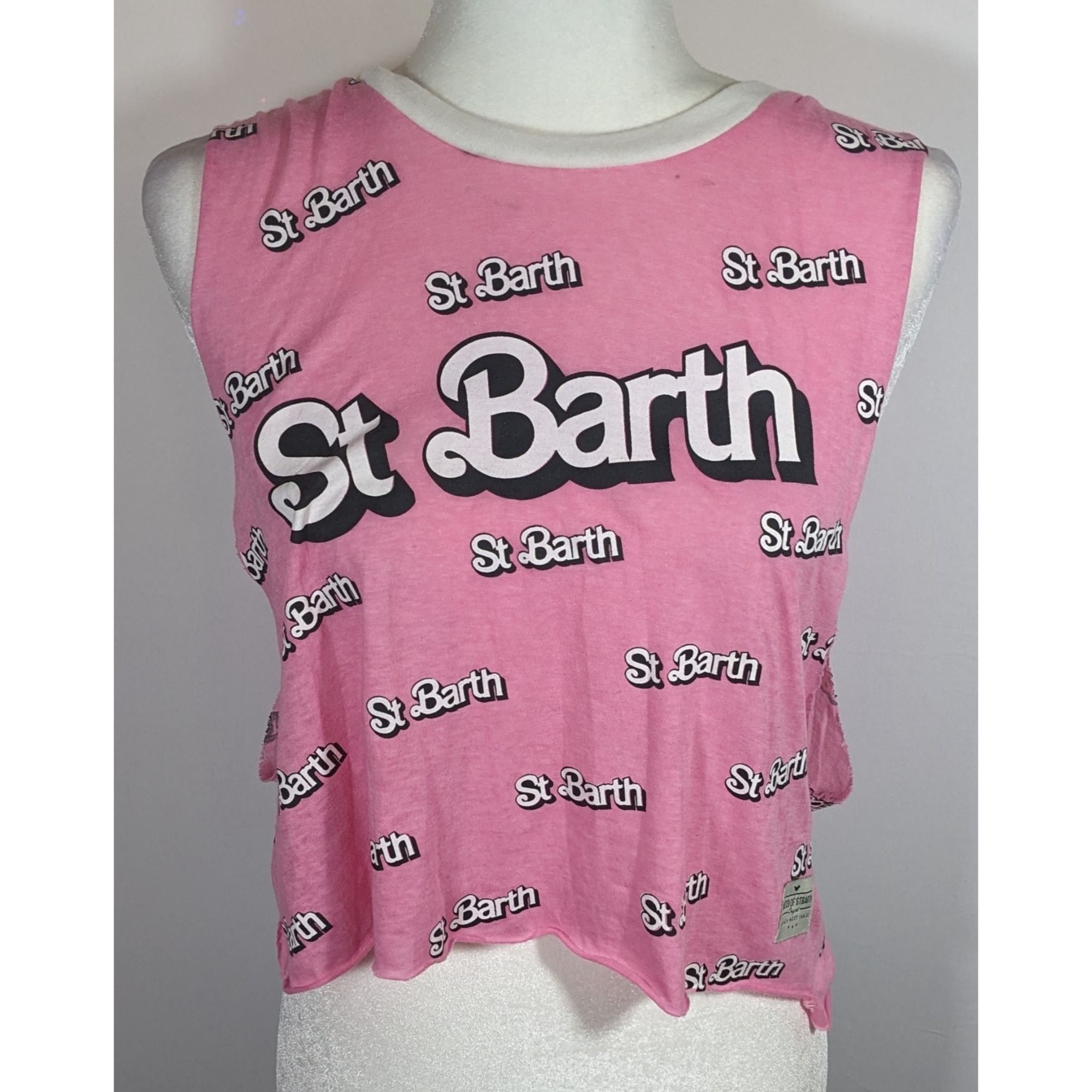 Other St. Barth Limited Edition Cropped Pink Oversized Tank Top Size M / US 6-8 / IT 42-44 - 6 Thumbnail