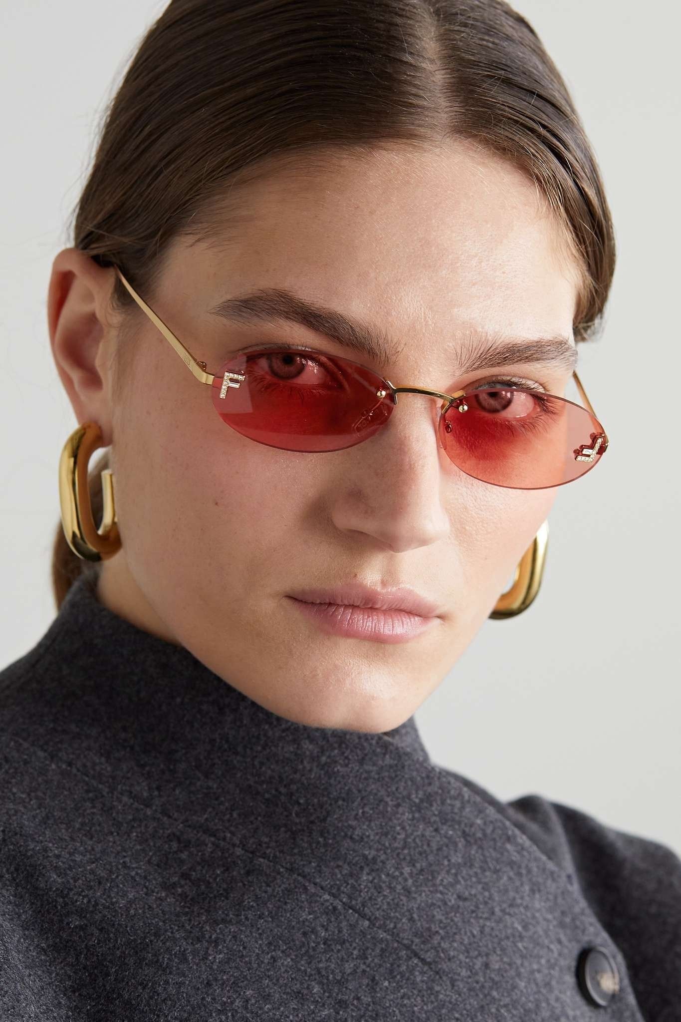 Fendi Fendi FIRST CRYSTAL Women Sunglasses FE4075US 30S BRAND NEW Size ONE SIZE - 13 Thumbnail
