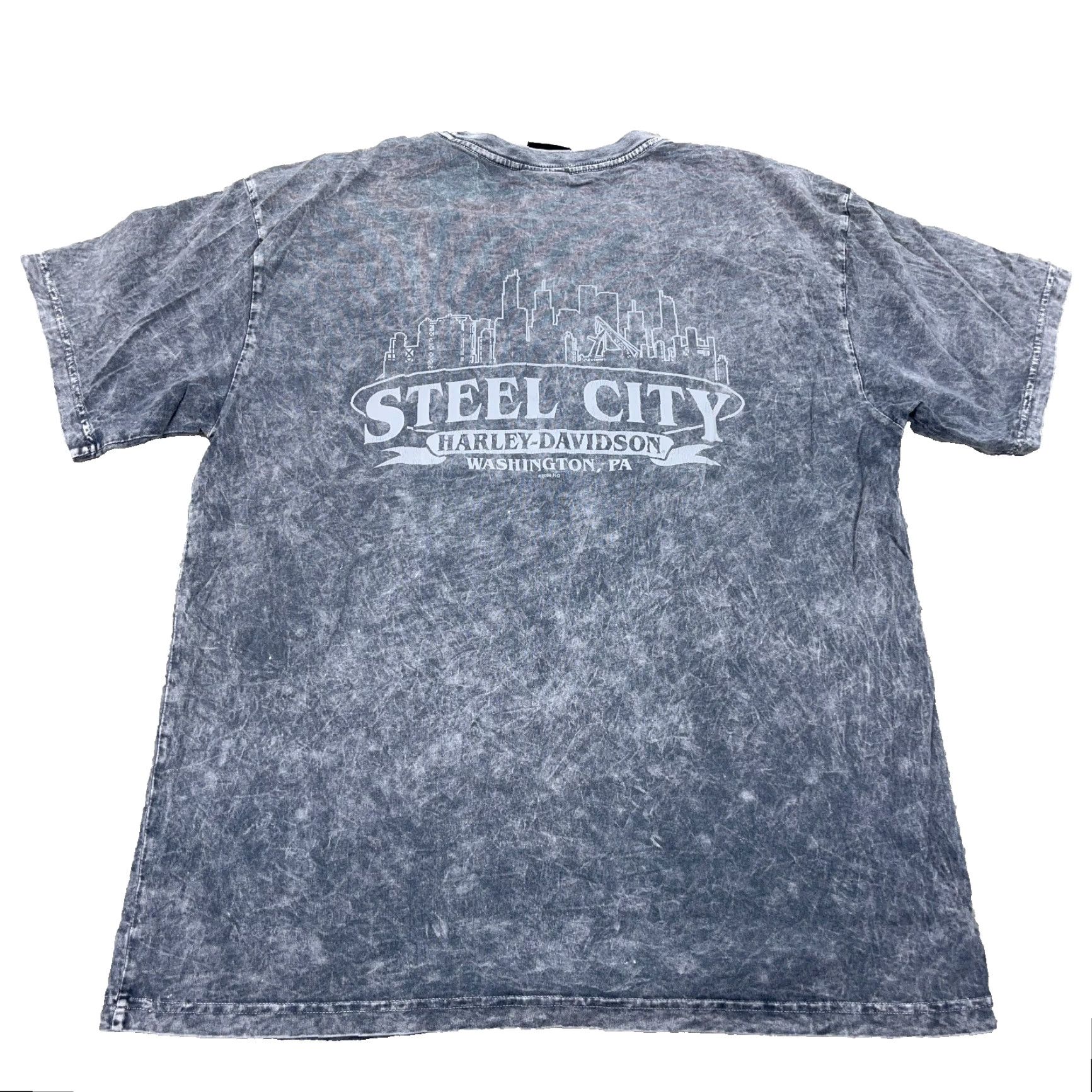 Harley Davidson VINTAGE Harley-Davidson Graphic Shirt Men Large Gray Acid Wash 80s Biker Retro Size US L / EU 52-54 / 3 - 2 Thumbnail