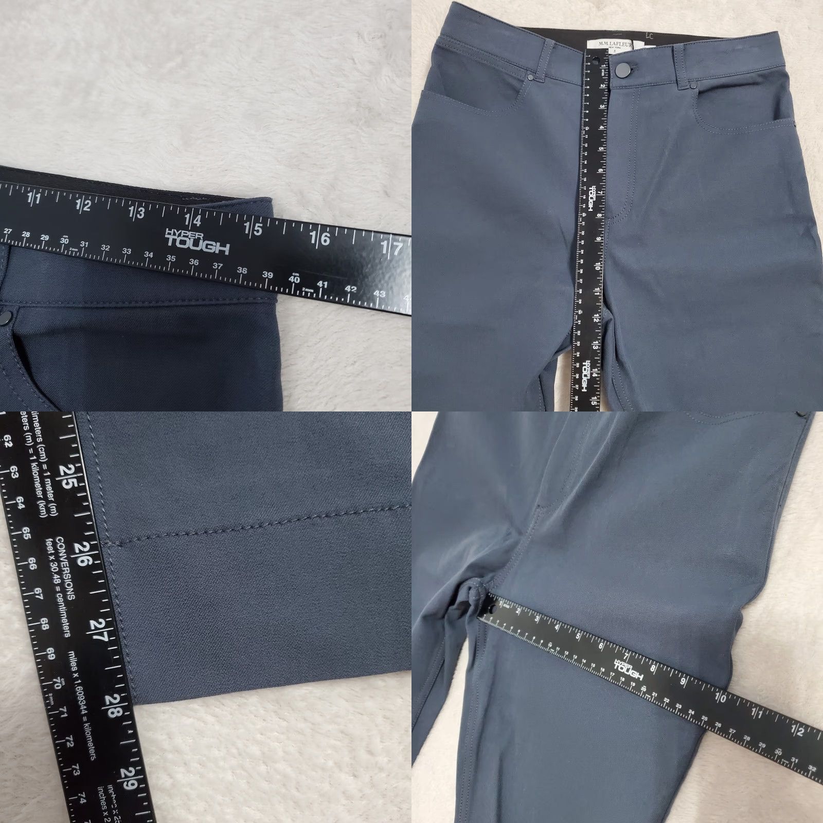 M.M.LaFleur MM.LaFleur Sammataro 1.0 Jean Pants Women 8 Dusty Indigo Denim Straight Regular Ankle Pockets Stretch - 96% Organic Cotton 4% Elastane Size 30" / US 8 / IT 44 - 8 Thumbnail