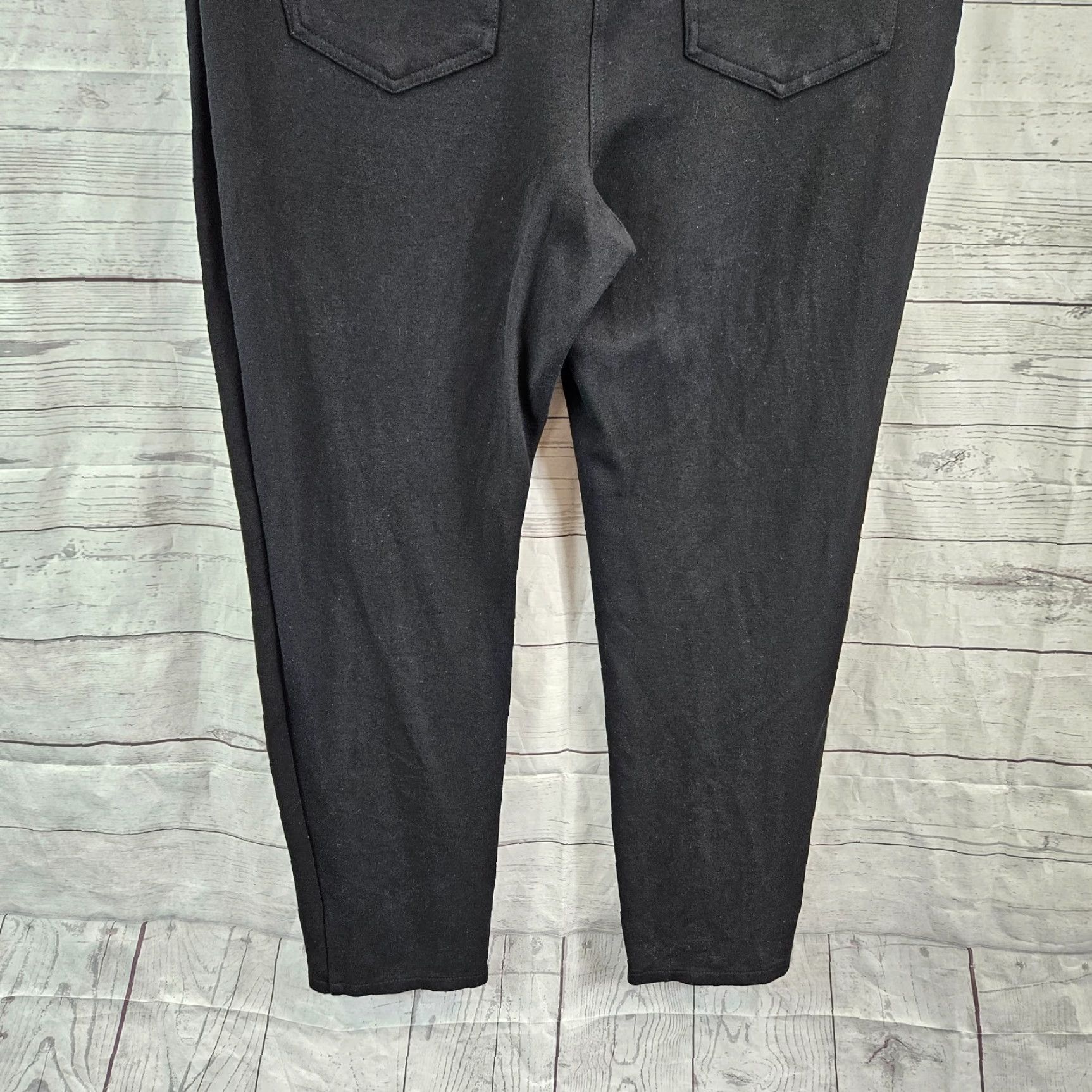 Vintage Chico's So Slimming Womens Ponte Knit Ankle Pants Sz 12 Short Black High Rise Size 34" / US 12 / IT 48 - 5 Thumbnail