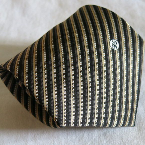 Versace Versace Handmade Classic V2 Stripe Silk Neck Tie Size ONE SIZE - 2 Thumbnail