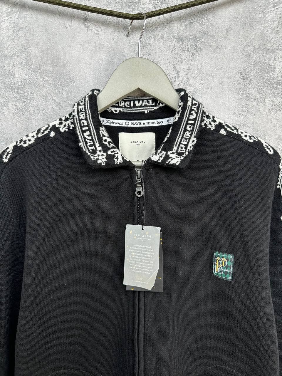 Percival Percival Library Jumper Knitted Cotton Full Zip Limited Size US M / EU 48-50 / 2 - 4 Thumbnail