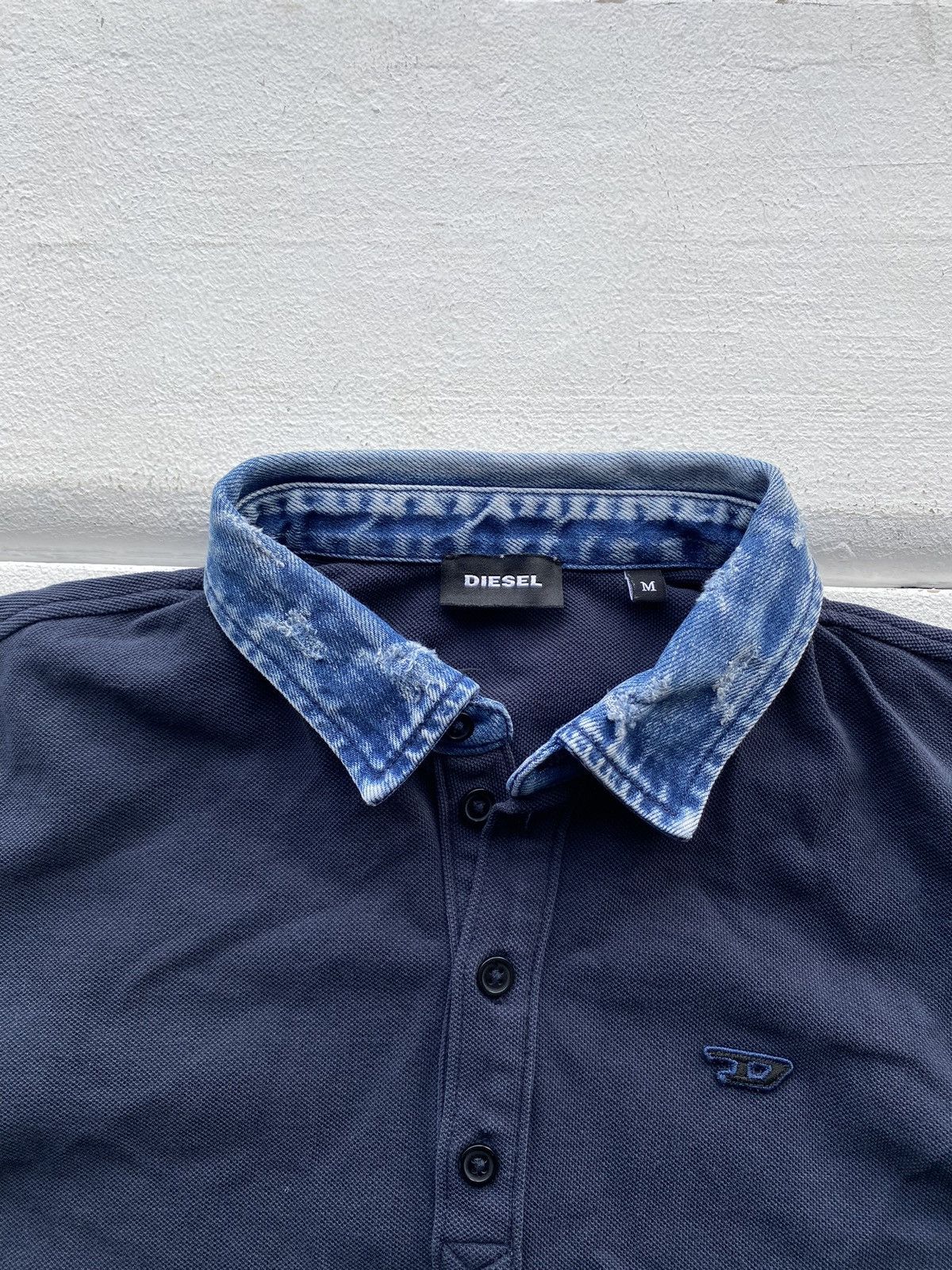 Diesel × Vintage 🔥Opium Diesel Mens Gothic Polos Denim Neck Shirt vntg Size US M / EU 48-50 / 2 - 2 Thumbnail