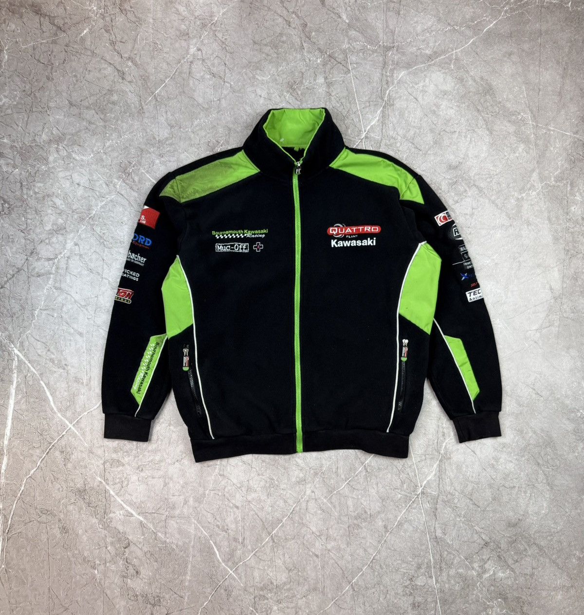 Vintage Vintage Kawasaki Fleece Racing Sherpa Jacket Y2K M Size US M / EU 48-50 / 2 - 3 Thumbnail