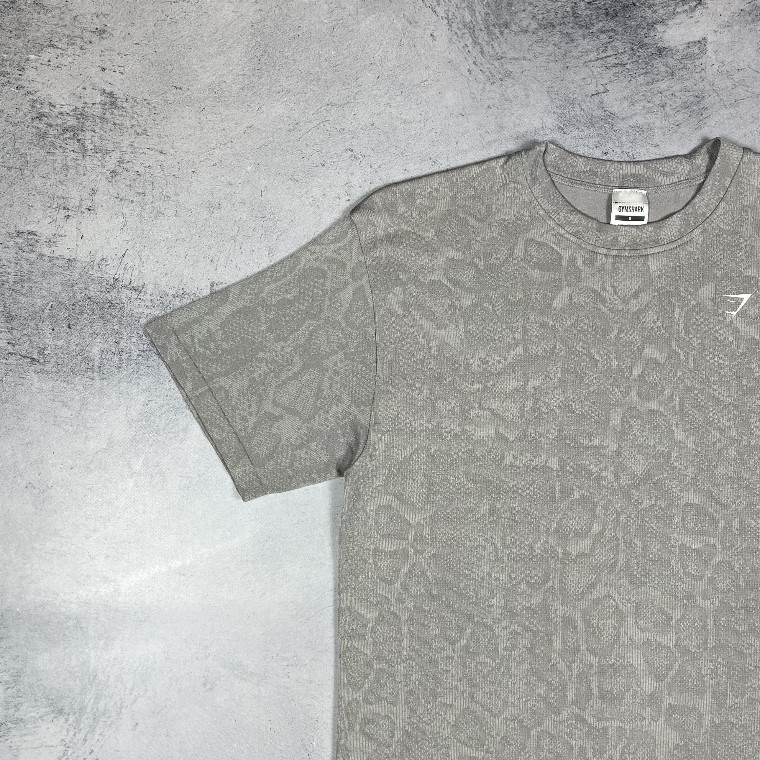 Gymshark Gymshark Snakeskin Pattern Textured T Shirt Size US S / EU 44-46 / 1 - 5 Thumbnail