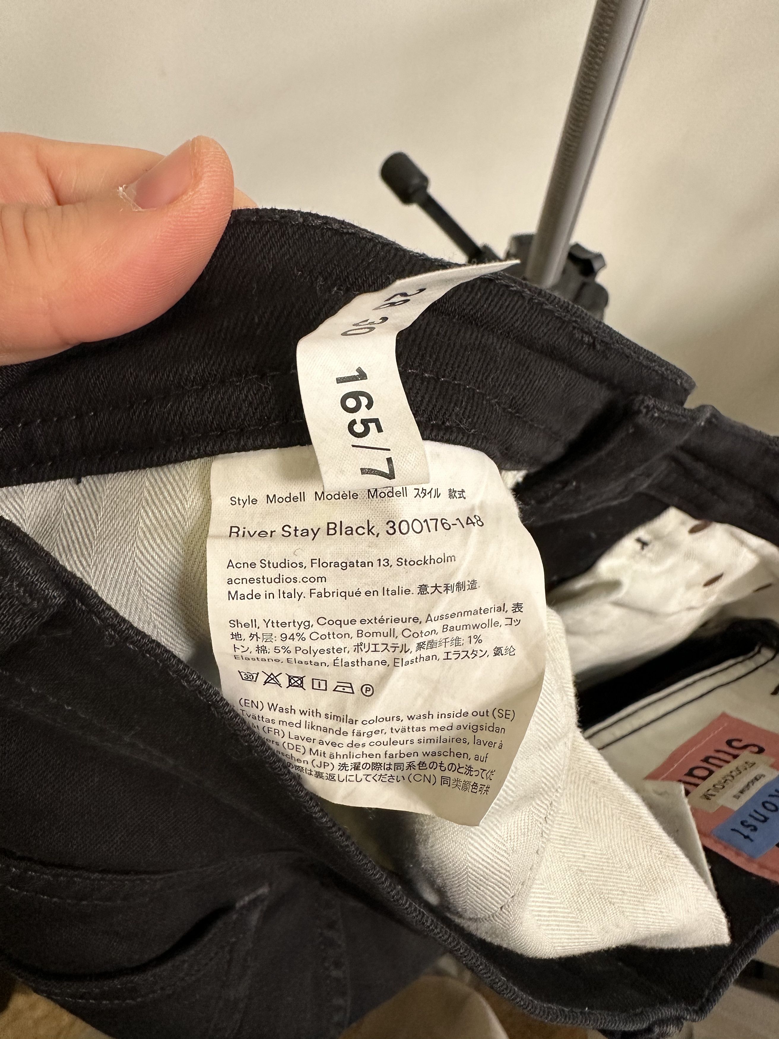 Acne Studios Acne Studios River Stay Black Denim Jeans W28L30 Size US 28 / EU 44 - 5 Thumbnail