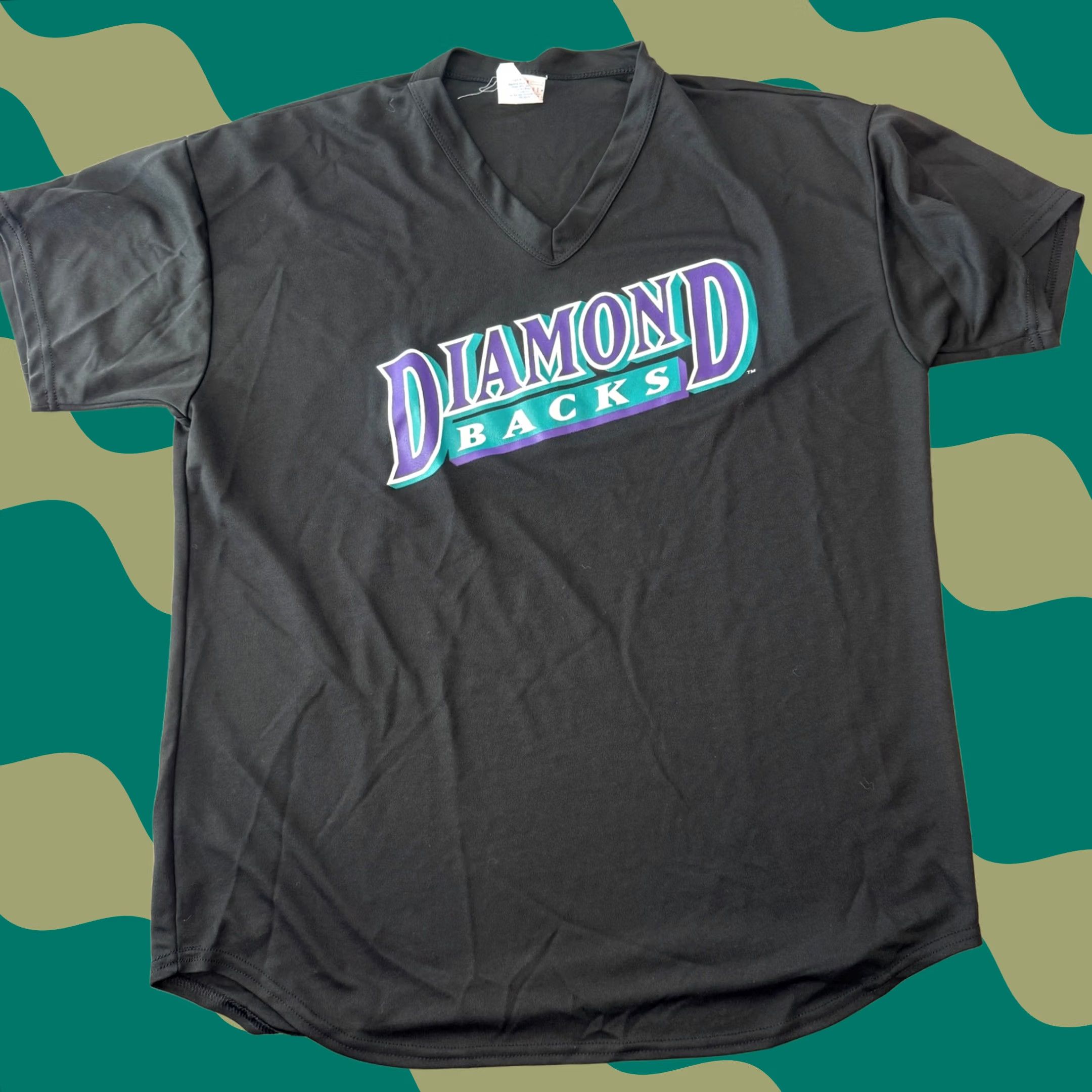 MLB VINTAGE Diamondbacks MLB Majestic Black Retro Jersey Tee XL Men Size US XL / EU 56 / 4 - 1 Thumbnail