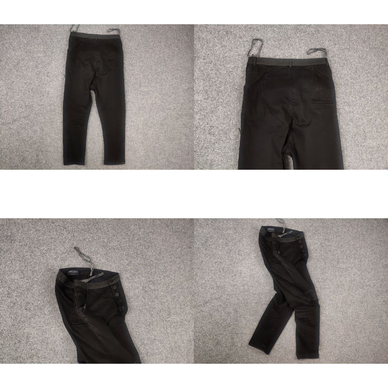 Vintage Umit Unal Couture Design Black jeans decorative stitching Drop Crotch Pants Men 32 Denim Cotton Blend High Rise 90s Grunge Vintage No XS XS? Size US 32 / EU 48 - 8 Thumbnail