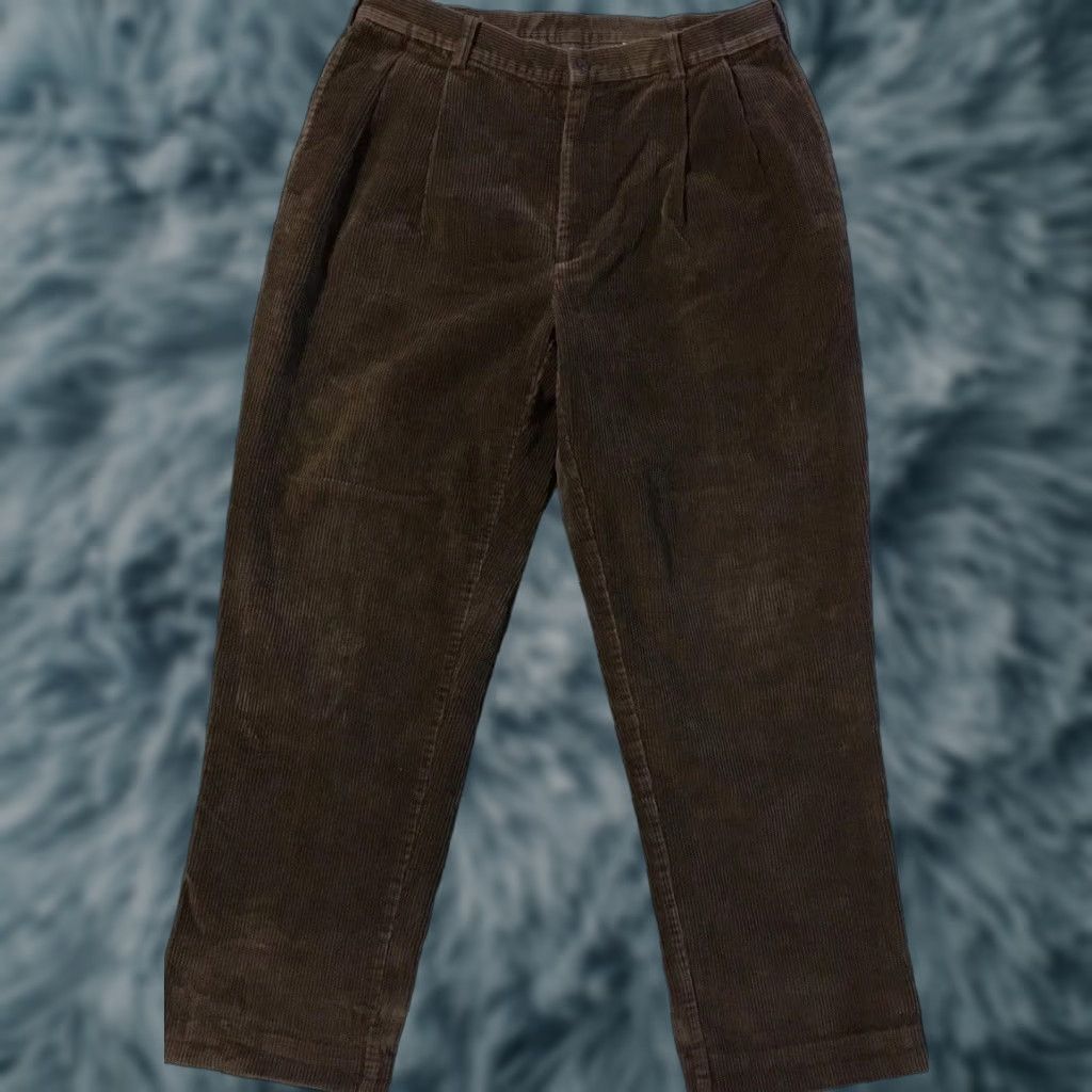 Vintage VINTAGE Jos A Bank Corduroy Pants 36 Men Brown 90s Chinos Khakis Inseam 31 Grim Grunge Hip Hop Surf Polar Skate Grunge USA 90s Fashion Mens Pants Size US 36 / EU 52 - 1 Thumbnail