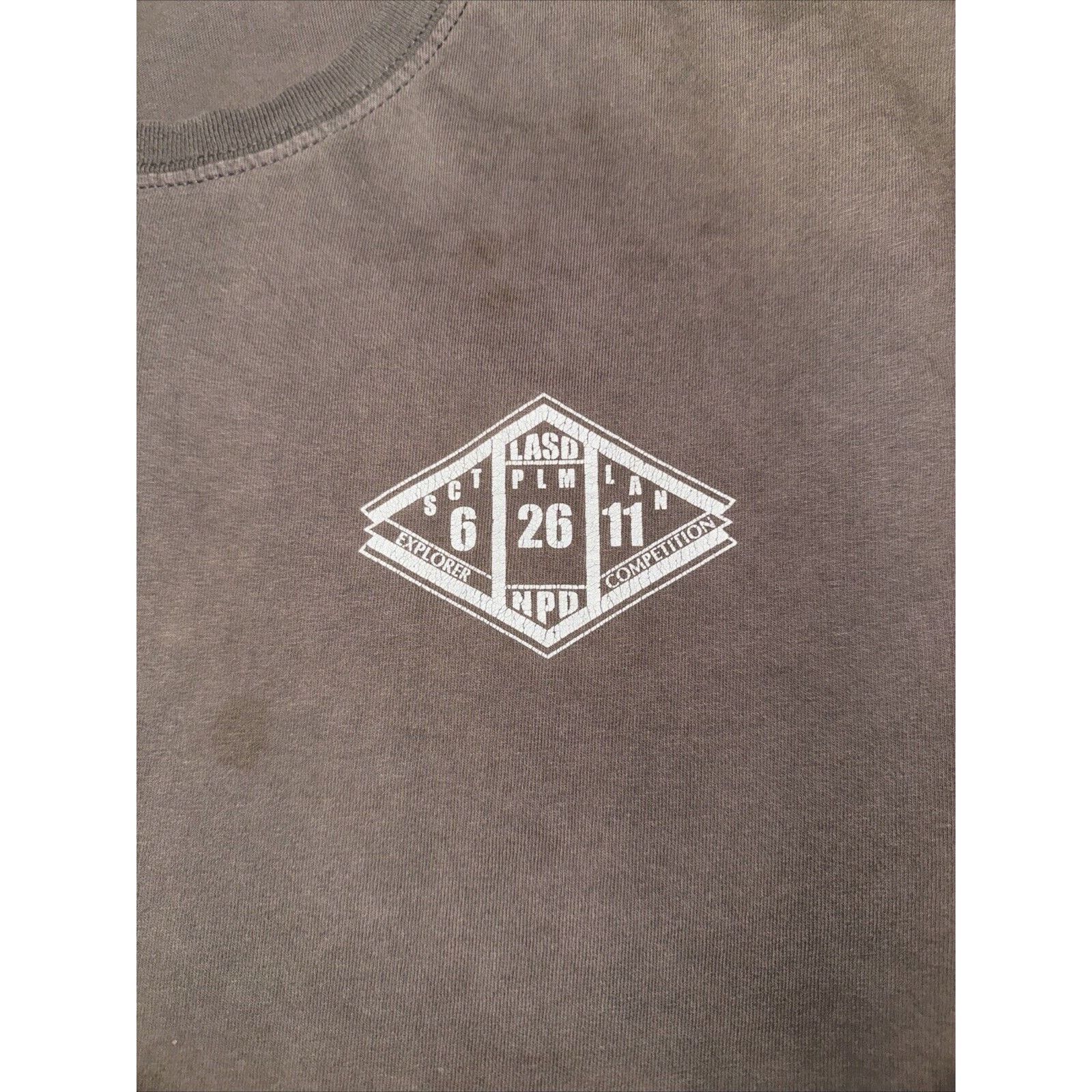 Vintage Vintage Y2K Police Sheriff Explorer T-Shirt Grey XL 21x27 Size US XL / EU 56 / 4 - 4 Thumbnail