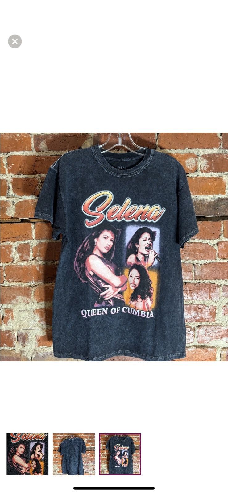 Vintage Selena medium black graphic preowned tshirt Size US M / EU 48-50 / 2 - 2 Thumbnail