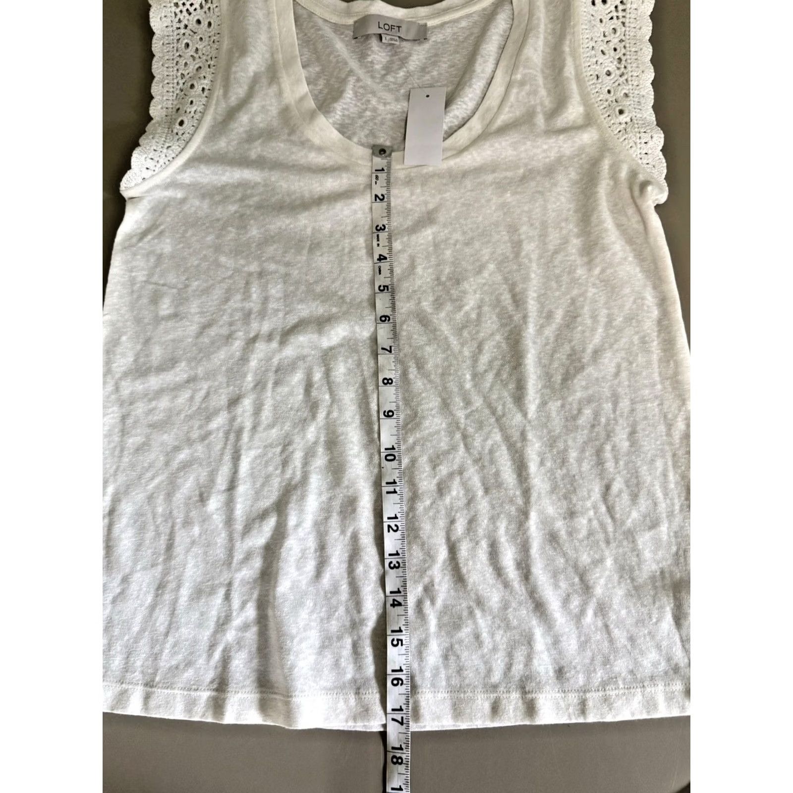 Vintage Cream Loft Shirt Womens S Ivory Eyelet Crochet Lace Cap Sleeve Round Neck Casual Blouse Pant? Size S / US 4 / IT 40 - 4 Thumbnail