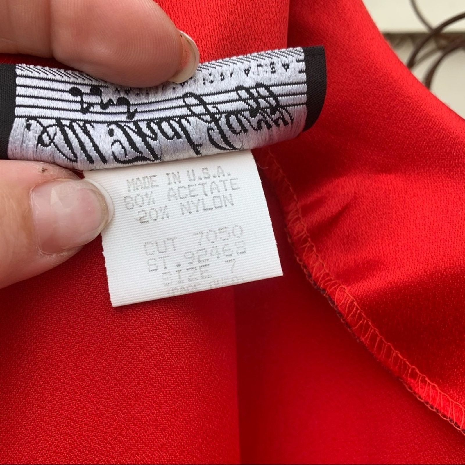 80s Red All That Jazz wiggle dress belted ruched hips Size 7