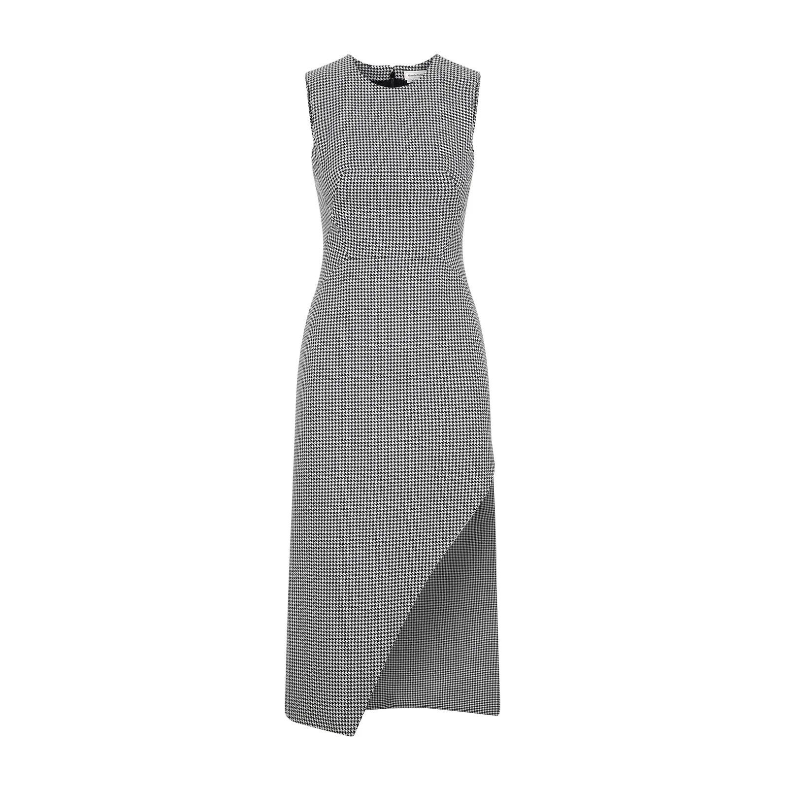 Alexander McQueen o1y0225 Midi Dress in Black & Grey Size M / US 6-8 / IT 42-44 - 1 Thumbnail