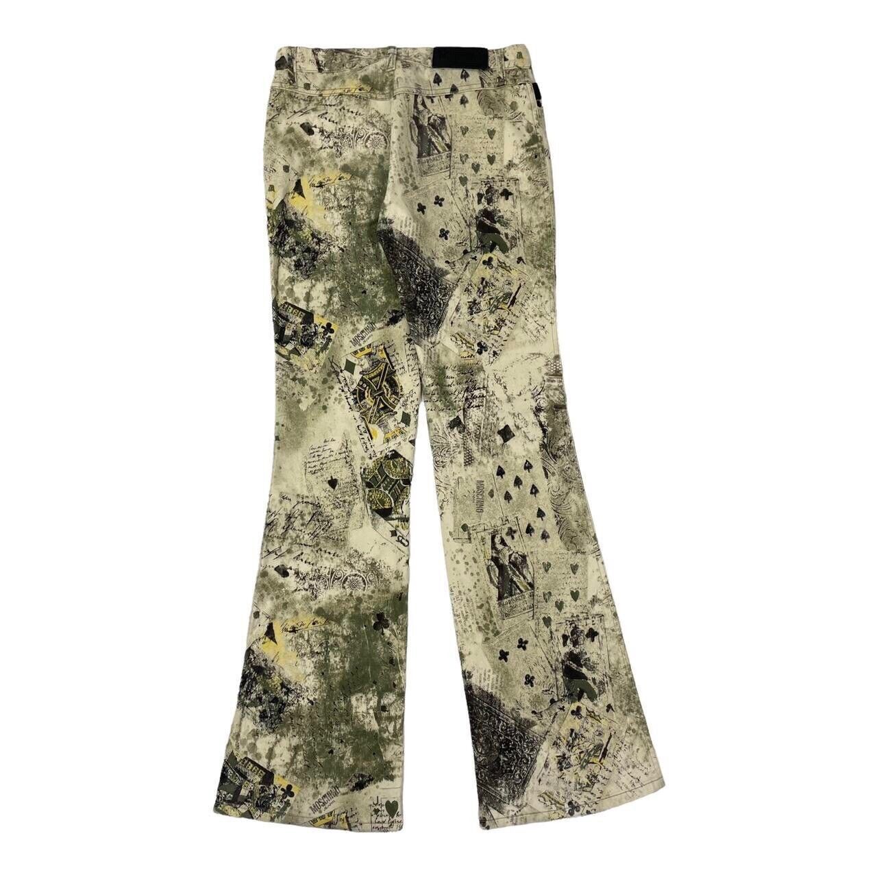 Moschino Vintage Moschino Flares Trousers Card Monogram Y2K Pants W28 Size 28" / US 6 / IT 42 - 2 Thumbnail