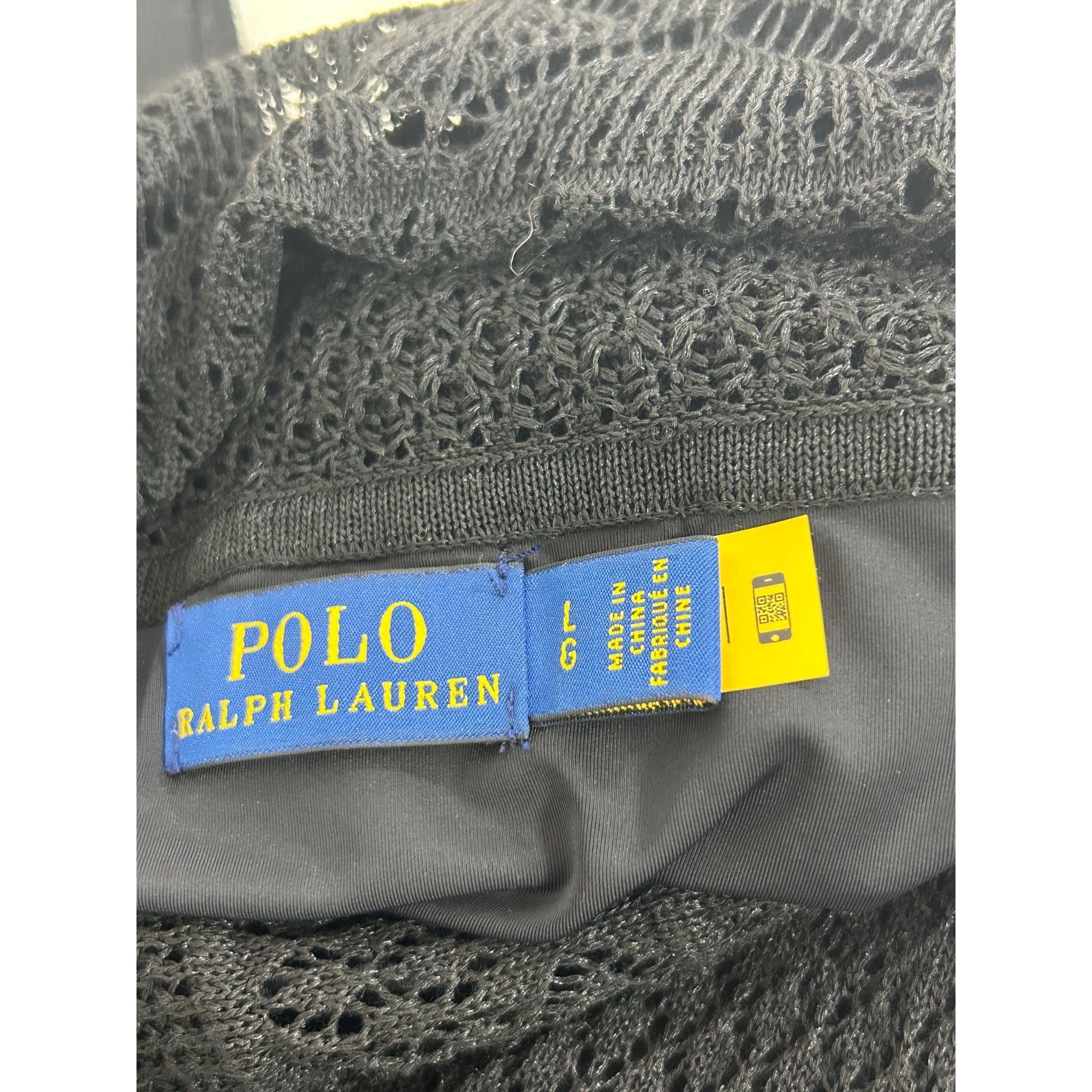 Polo Ralph Lauren Polo Ralph Lauren Maxi Dress L Black Lace Knit Long Sleeved Size L / US 10 / IT 46 - 7 Thumbnail