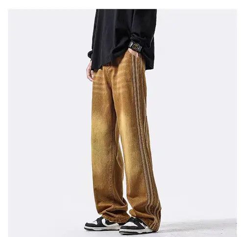Japanese Brand Aoyama x Asano Brown High Street Loose Fit Vintage Jeans Size US 31 - 1 Thumbnail