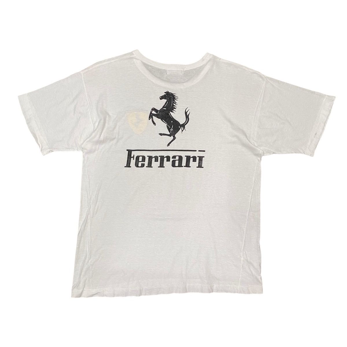 Ferrari × Vintage Vintage 90s Ferrari OG Logo T Shirt Made in Italy Size US M / EU 48-50 / 2 - 2 Thumbnail