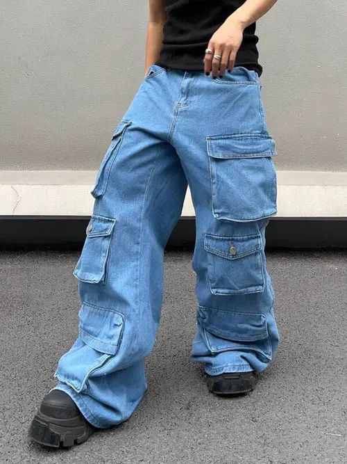 Designer washed faded cleanfit yuppie bootcut grunge cargo pants Size US 32 / EU 48 - 3 Thumbnail