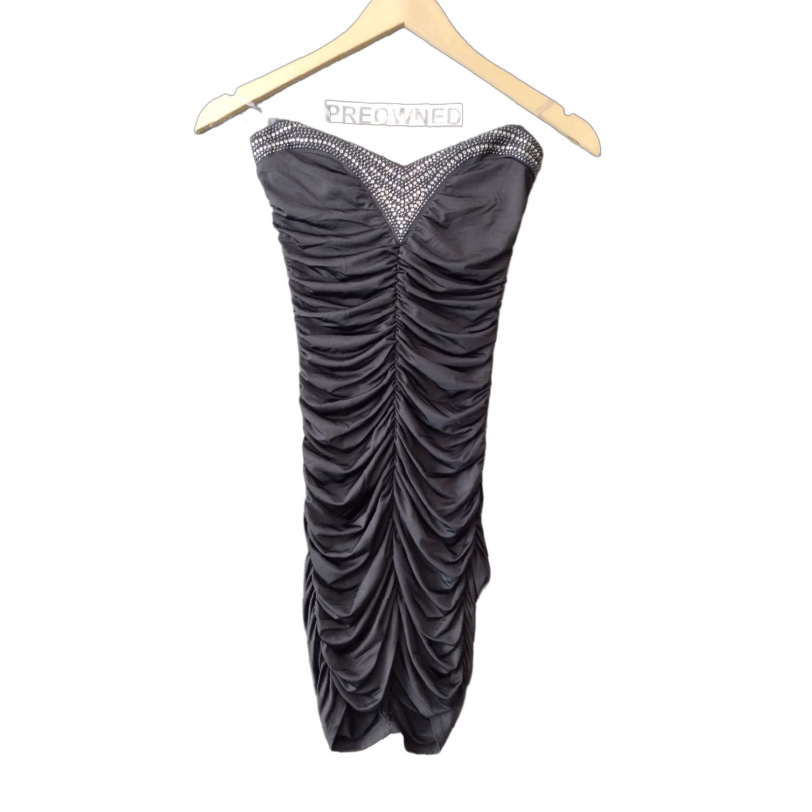 Vintage Twenty One Black Bodycon Party Cocktail Dress S Twenty One Dress Party Black S Sleeveless Off-Shoulder Short Vintage No Size S / US 4 / IT 40 - 1 Thumbnail