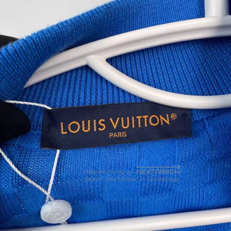 Louis Vuitton Louis Vuitton Sapphire blue checkerboard knit jacket Size US M / EU 48-50 / 2 - 6 Thumbnail