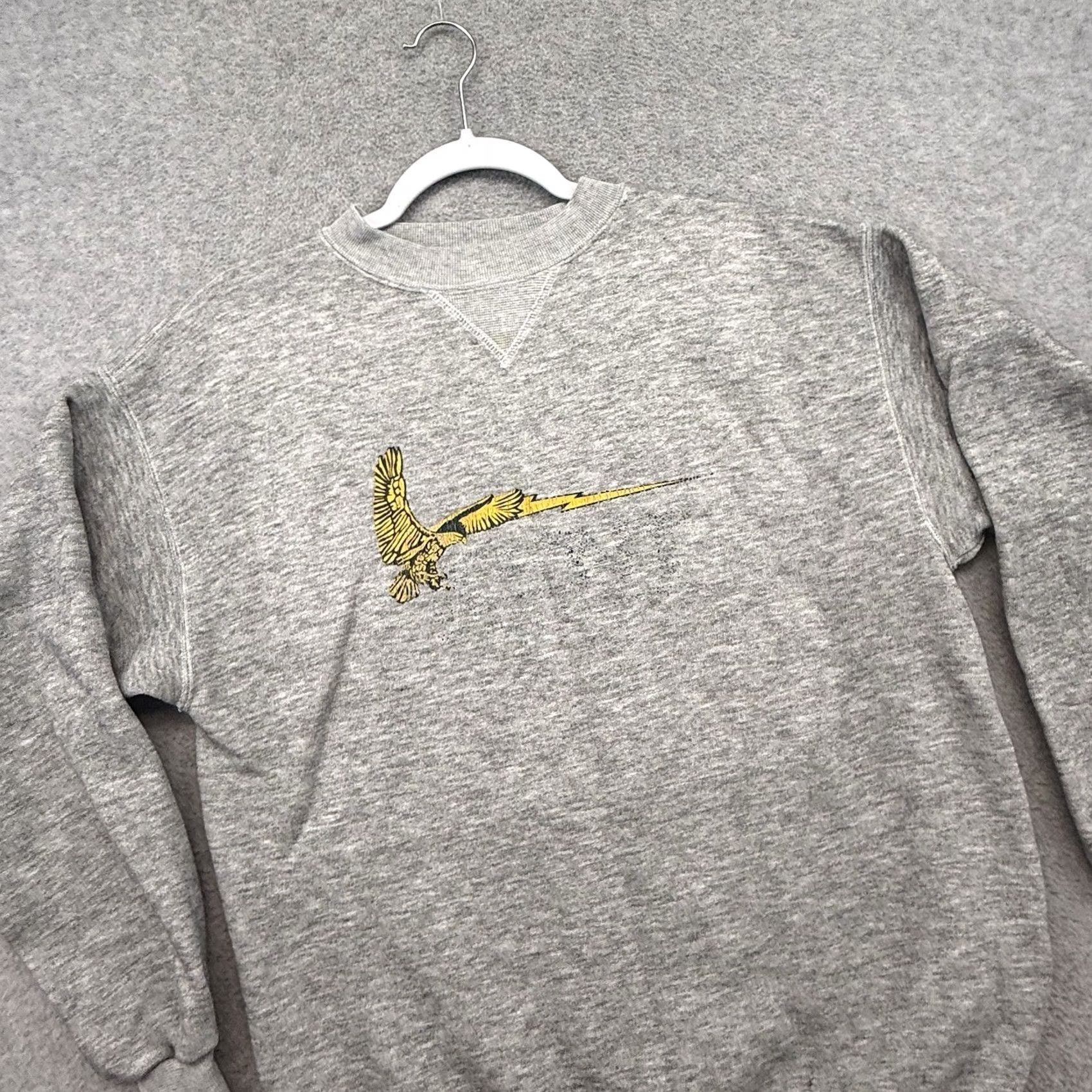 Vintage VINTAGE Sweatshirt 80s Gray Kent State Flashes Golden Eagle Men’s M Unbranded University Graphic Print Pullover Crew Neck Long Sleeve Regular Fit Size US M / EU 48-50 / 2 - 2 Thumbnail