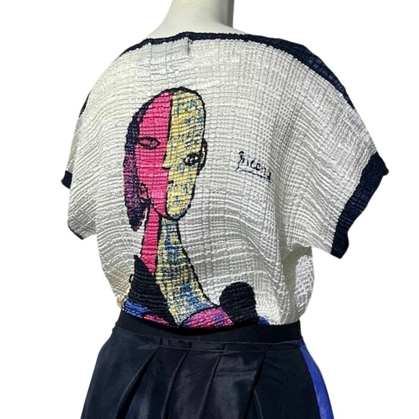 Other 90s Vintage VALENTINA Picasso Crinkle Top, One Size Size ONE SIZE - 8 Thumbnail