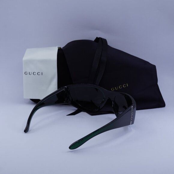 Gucci Gucci GG1575S 003 Sunglasses Green Cat Eye Frame Size ONE SIZE - 10 Thumbnail