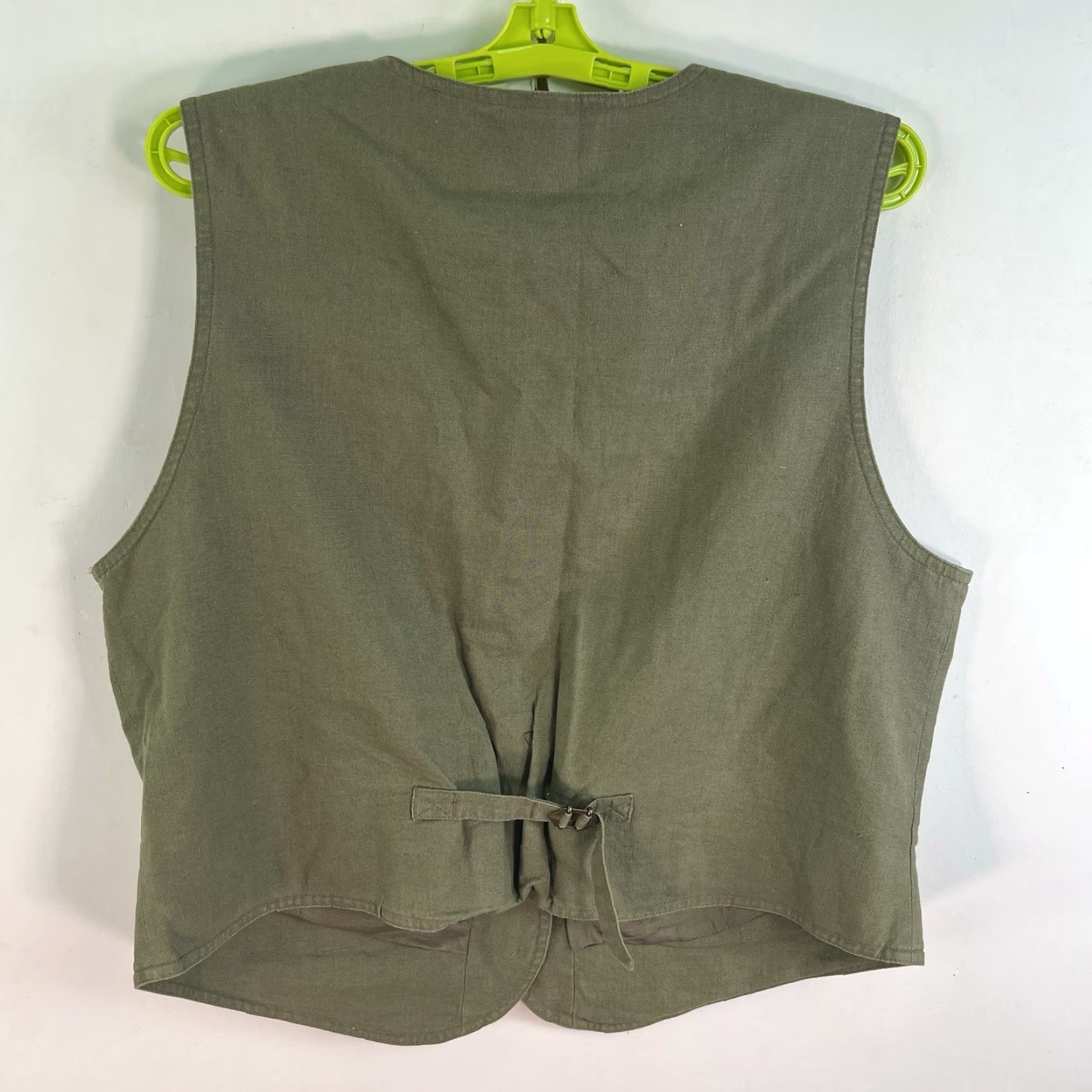 Vintage VINTAGE Marsh Landing Womens Shirt Petite Size L Green Linen Blend Button Vest Summer Spring Fall Casual Western Outdoor Size L / US 10 / IT 46 - 4 Thumbnail