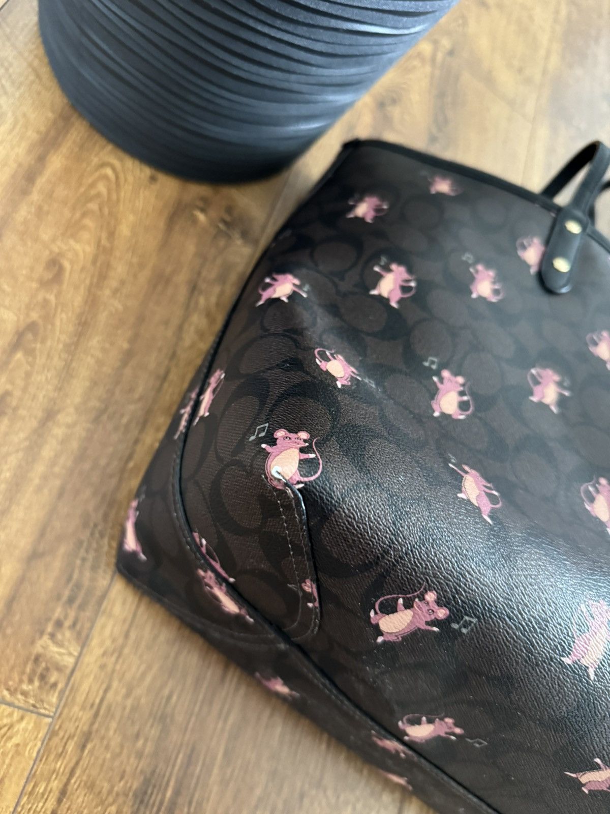 Coach Coach Tote 2 in 1 cat print leather hand bag Size ONE SIZE - 5 Thumbnail