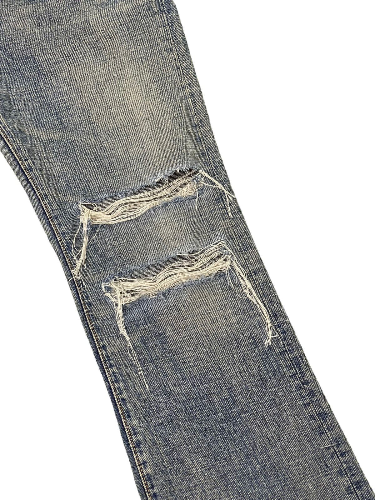 Japanese Brand Flare Jeans GL Heart Faded Distress Boot Cut 7🟦8 Size US 31 - 7 Thumbnail