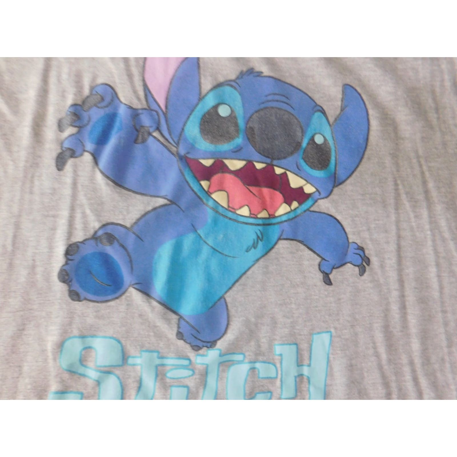 Disney Disney Lilo & Stitch Shirt Mens Large Gray Crew Neck Short Sleeve Cotton Knit Logo T-Shirt Classic Graphic Decades Vintage: No Womens/Mens Size US L / EU 52-54 / 3 - 4 Thumbnail