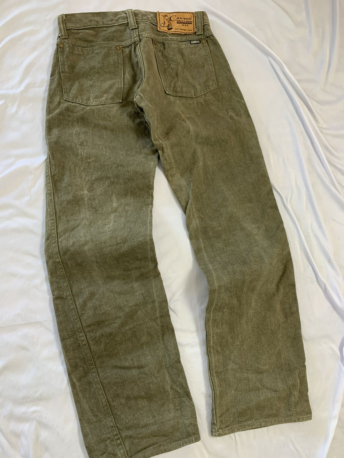 Vintage Very rare canton jeans scrubdenim saltydog sanforized Size US 27 - 11 Thumbnail