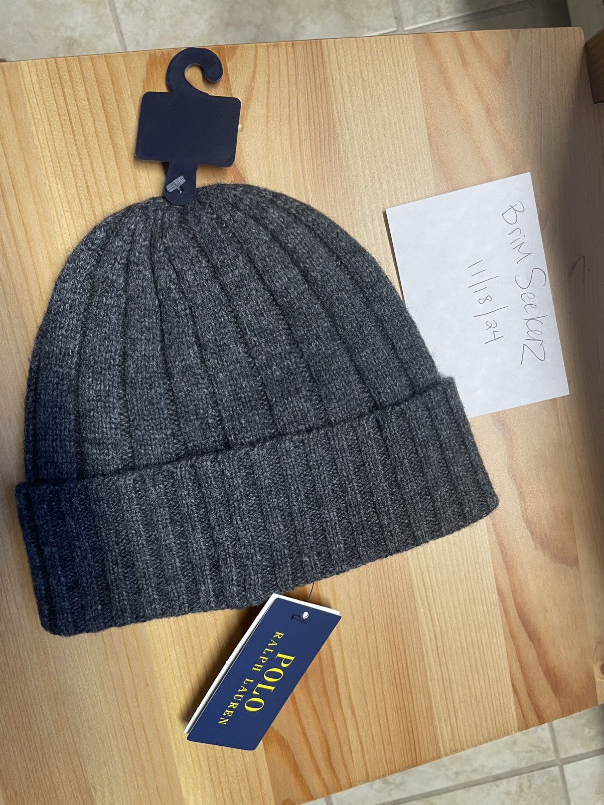 Polo Ralph Lauren Polo Ralph Lauren Beanie Charcoal Gray Blue Hat RL Knit Size ONE SIZE - 7 Thumbnail