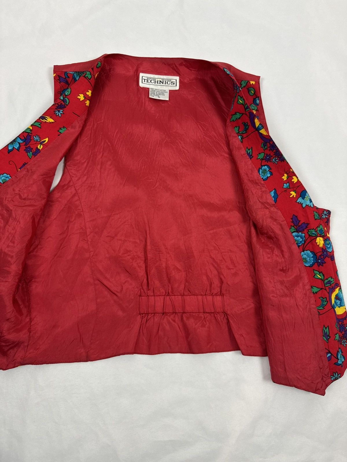 Other Vintage 80’s TECHNICS Floral Waistcoat - Vibrant Boho Style Size M / US 6-8 / IT 42-44 - 12 Thumbnail