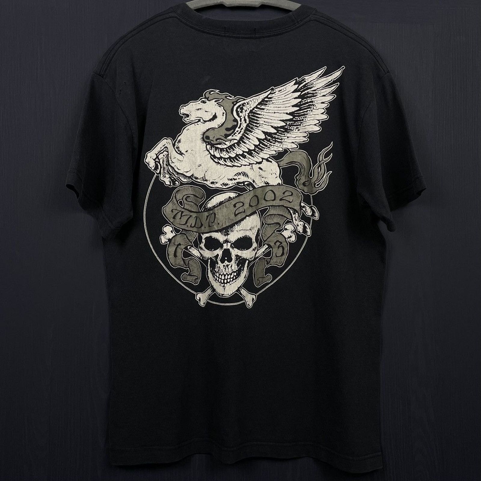 Japanese Brand × Vintage 🇯🇵2002 MAGICAL DESIGN Pegasus Skull T Size US M / EU 48-50 / 2 - 1 Thumbnail