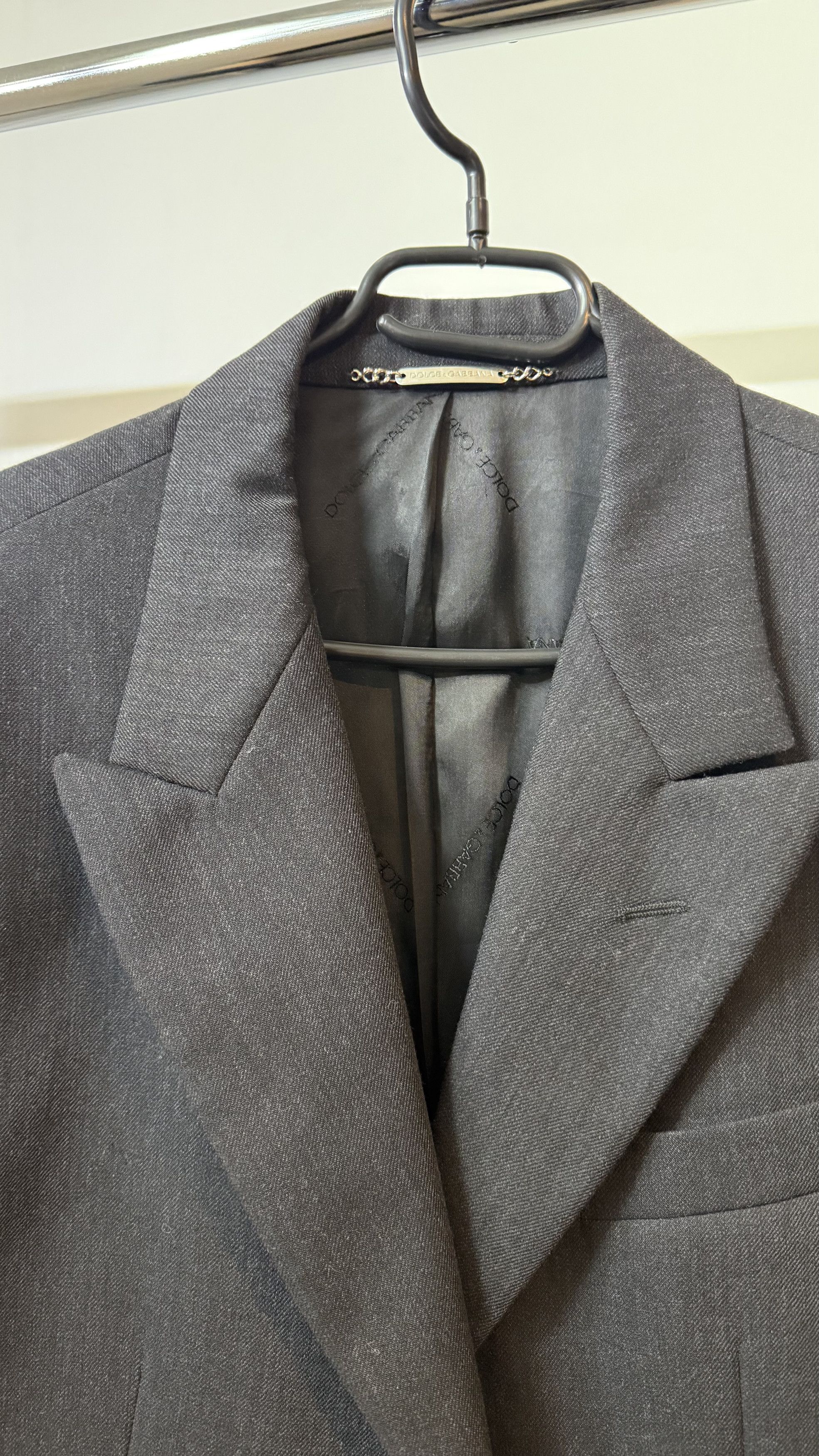 Dolce & Gabbana Dolce & Gabbana men's anthracite wool suit jacket Size 46R - 6 Thumbnail